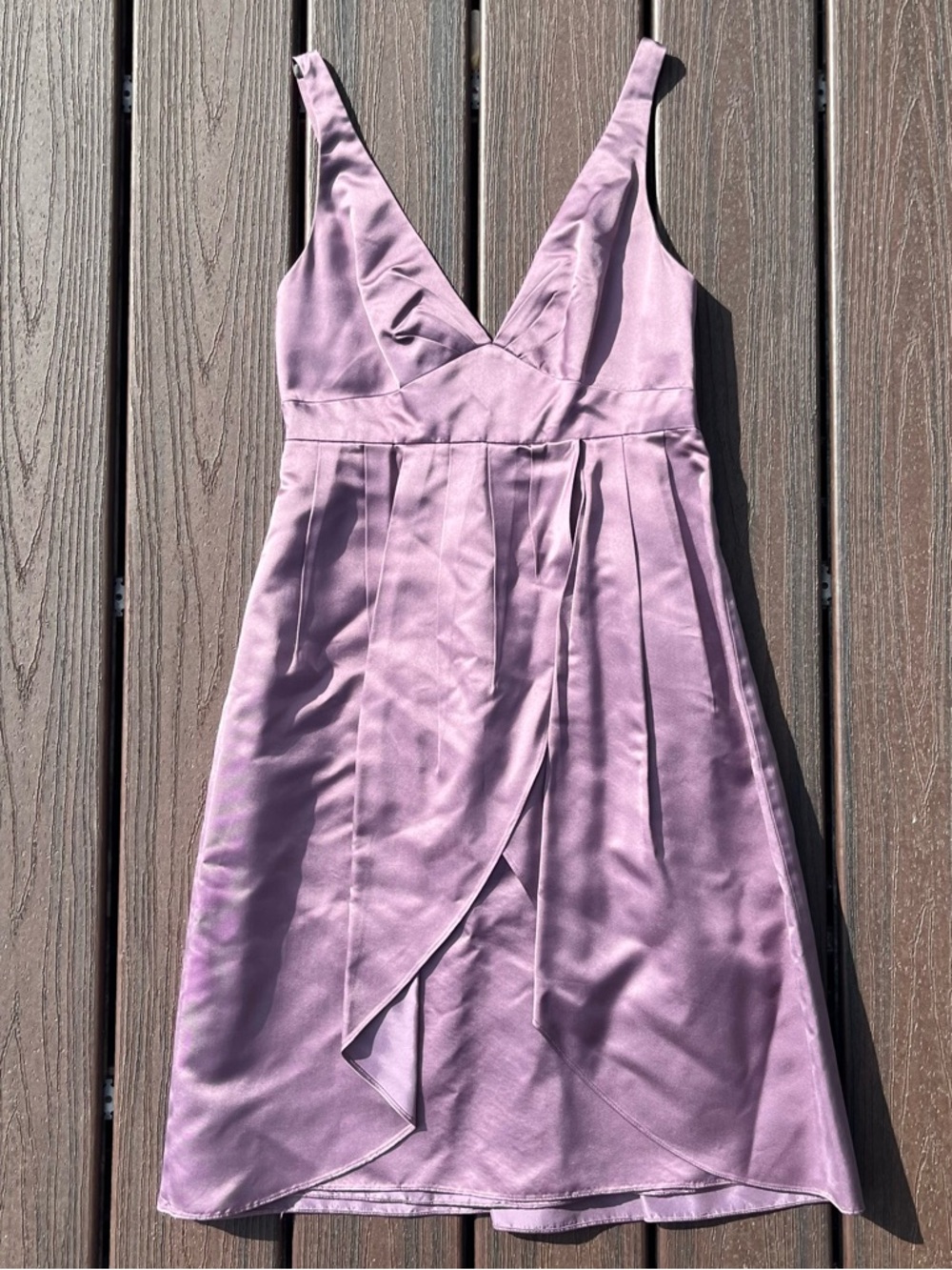 Vintage '90s Vera Wang Mauve Silk Blend Midi Dress Womens Size 4 Designer Fairy